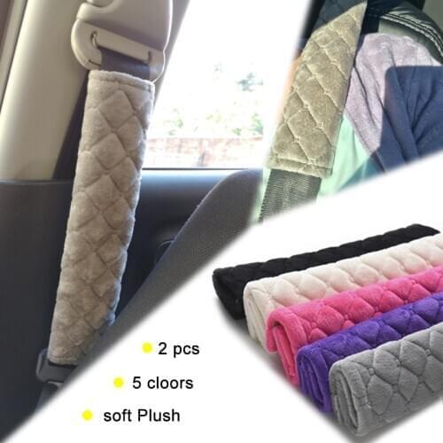 Universal Car Seat Belt Cover Auto SeatBelt Covers Protector Safety Belts Shoulder Protection Soft Plush Shoulder 5 color