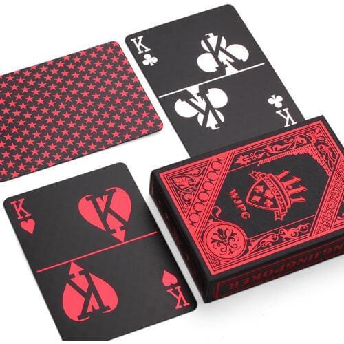 Waterproof Plastic Poker Black PVC Playing Cards Set Gold Silver Foil Poker Deck Game Card Party Classic Magic Tricks Tool Joker