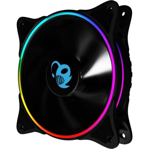 Auxiliary fan PC Gaming ARGB 12cm DeepGaming Iris 1100RPM with double hoop, low sound, large air flow