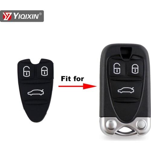 YIQIXIN For Alfa Romeo 159 Brera 156 Spider 3 Button Car Key Shell Silicone Rubber Replacement Smart Card Repair Leather
