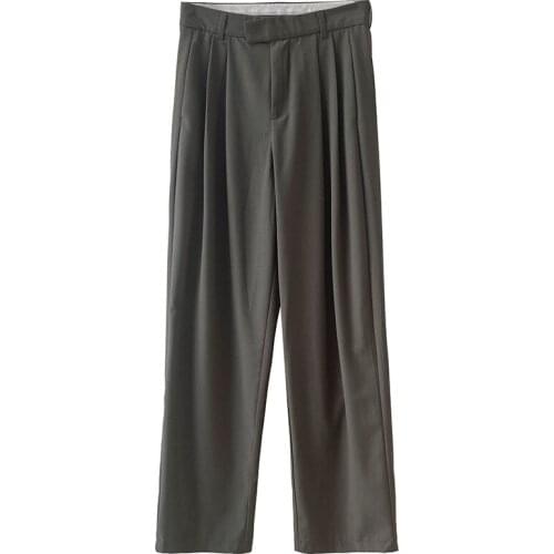 2021 New Autumn Casual Ladies Wide Leg Pants Solid Color High Quality Women Bottoms Loose Fashion Elegant Female Trousers T363