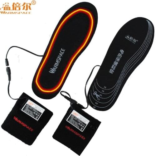 Winter 3.7V Battery Electrice Insole Heated rechargeable Winter Keep Warmer Foot Pads Men Women electric Heated Shoe Insert