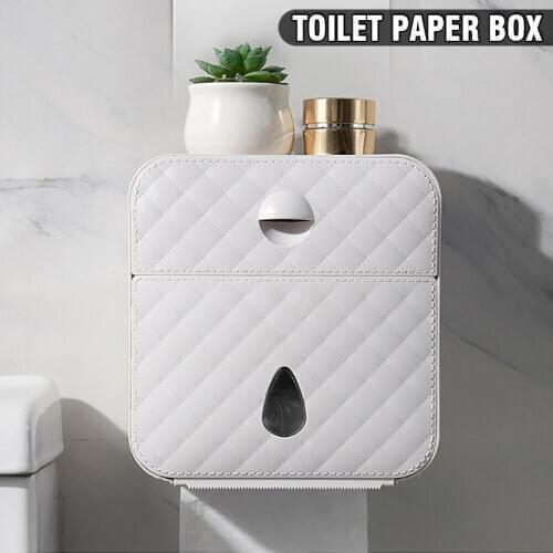 1PC Toilet Tissue Box Wall Mounted Toilet Roll Holder Drawer Waterproof Bathroom Tissue Paper Boxes Home