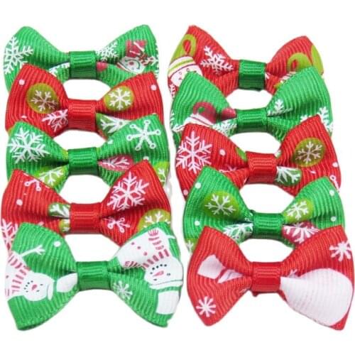1PCS Candy Christmas Small Bow Hairpin For Girl Hair Tie Child Elastic Hair Bands Scrunchy Clips Hair Accessories For Kids