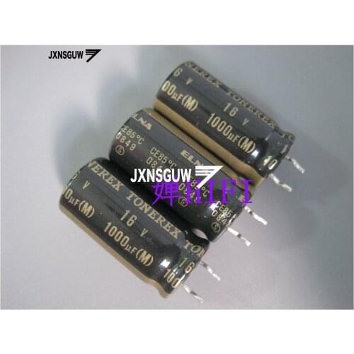 10PCS ELNA TONEREX 16V1000UF 12X25MM Aluminum electrolytic capacitors 1000uF/16V 85 degrees 1000UF 16V Gold word