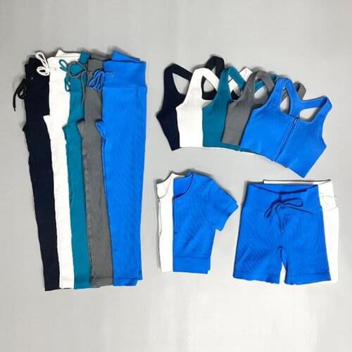 2 pçs sem costura conjunto de yoga sexy zíper cintura alta esporte terno roupas de treino para as mulheres sportwear conjunto de