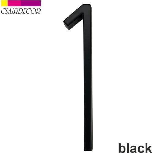 5 in Floating House Number #1 Letter A B C Name Plate Door Alphabet Letters Dash Slash Sign 5 Inch.Zinc Alloy Black