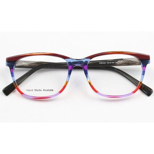 80127 Acetate Square Handmade Glasses Frame Men Women Optical Fashion Computer Eyeglasses