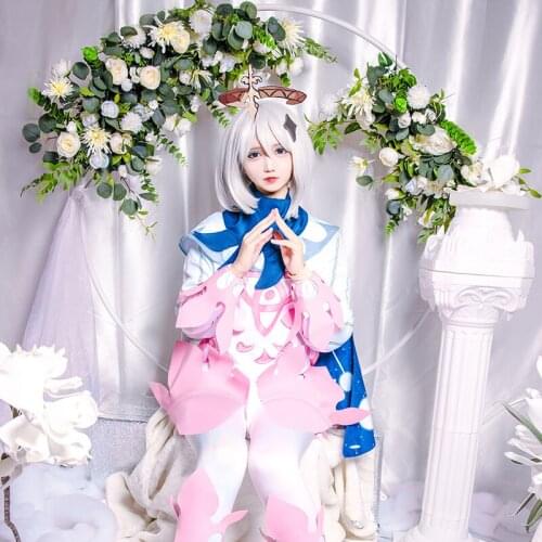 Game Genshin Impact Cosplay Emergency Food Paimon Costumes Anime Project Halloween Jumpsuit Cloak Socks Lolita Wig Kawaii Girl
