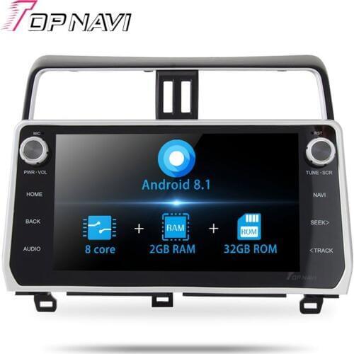 Autoradio Android 8.1 Octa Core 10.2'' Car Players For Toyota Prado 2018 Stereo Car Auto Multimedia GPS Navigation Radio NO DVD