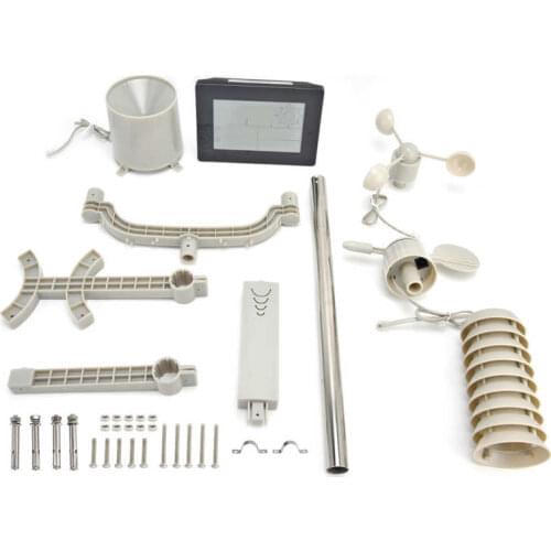 Weather station Black and White Screen Indoor and Outdoor Multifunction Humidity Pressure Anemometer Wind Rain Gauge