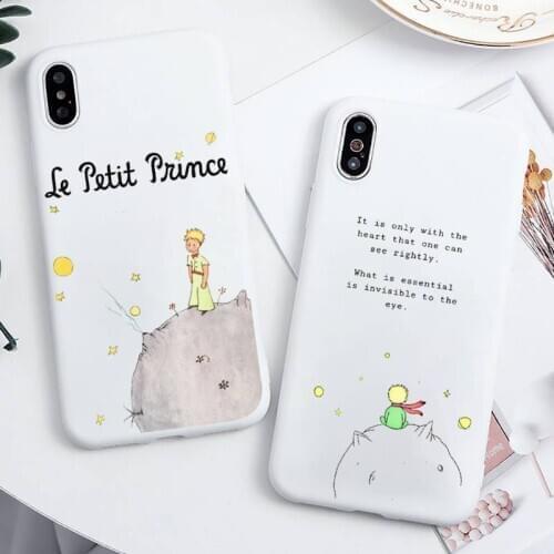 Cartoon Little Prince Phone Case Candy Color White for iPhone 11 pro XS MAX 8 7 6 6S Plus X 5S SE 2020 XR