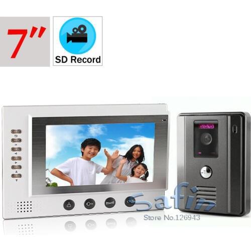 DP-701R video reocrd intercom 700tvl night vision outdoor unit camera 7inch video record intercom