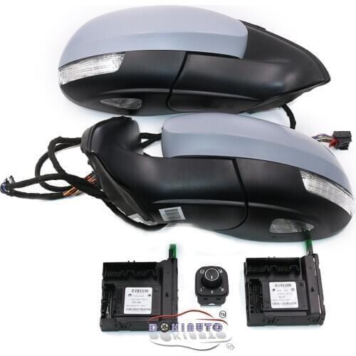 For VW Tiguan 5N Mirror With Cover auto folding electric folding Mirror Switch GLASSES Cover 5ND857501A 5ND857508A