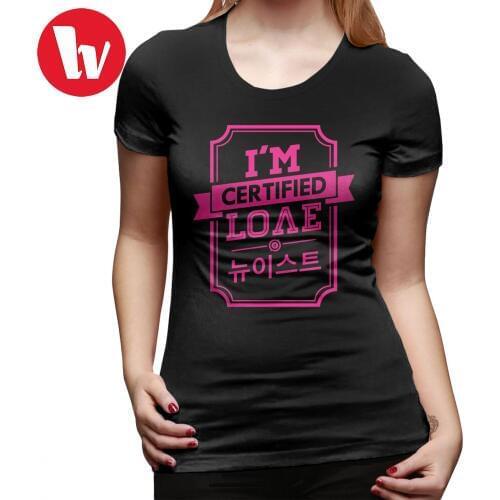 Nuest T-Shirt Certified NU EST LOVE T Shirt 100 Cotton Kawaii Women tshirt O Neck Street Fashion Short-Sleeve Ladies Tee Shirt