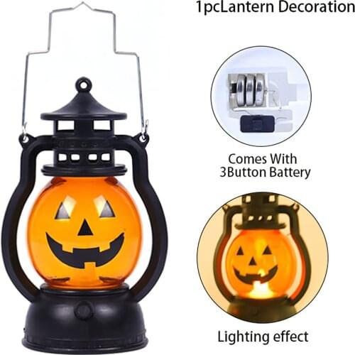 Exquisite Halloween Decoration Retro Small Oil Lamp Christmas Gift Pony Lantern Creative Bar Ghost Festival Atmosphere Layout