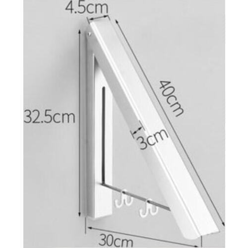 Space aluminum Wall-mounted Folding Invisible clothes hanger Indoor laundry rack Bedroom Coat Rack