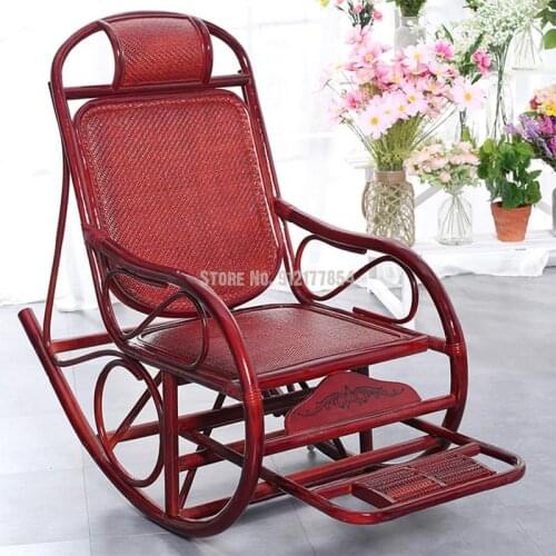 Natural Indonesian Vines Rocking Chair Adult Rocking Chair Adult Casual Chair Balcony Chair Old Man Chair Lazy Lounge Chair