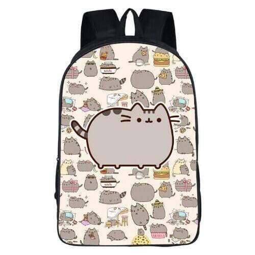 Lovely Children Schoolbag Pusheen Cat Rucksacks Backpack for Teenagers Girls Student School Travel Shoulder Bag Mochila Escolar