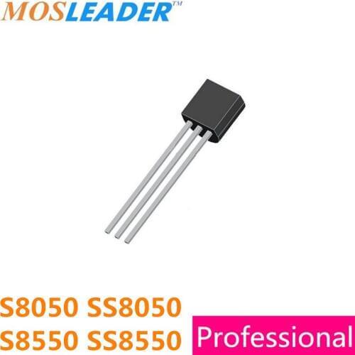 Mosleader 1000PCS S8050 SS8050 TO92 DIP NPN PNP 0.5A 500mA 40V 1.5A Made in China