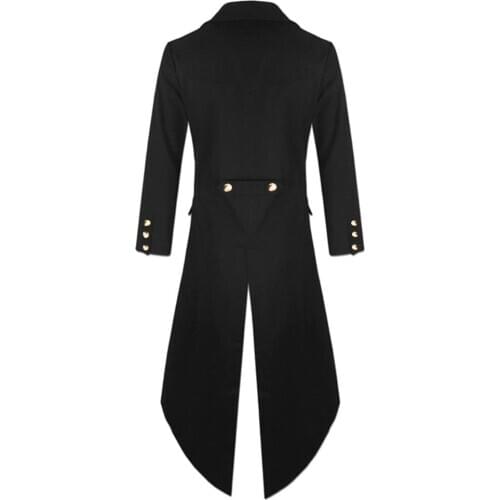 Mens Vintage Steam Punk Gothic Retro Dress Coat Winter Fashion Long Windbreaker Steampunk dresscoat Formal Party Clothes