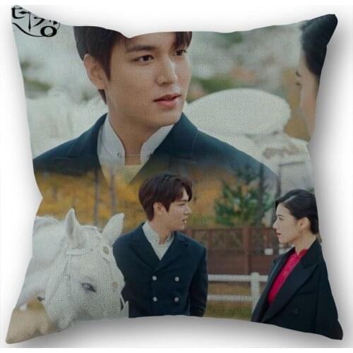 The King Eternal Monarch Pillowcase Cotton Linen Fabric Square Zippered Pillow Cover For Home Wedding Decoration 45X45cm 1210