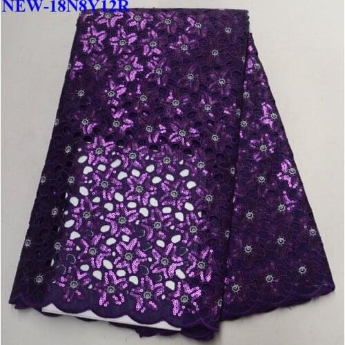 2018 Latest Design French African Mesh Lace Fabric embroidered sequins french tulle lace fabrics 5 yards For Bridal dress JD005