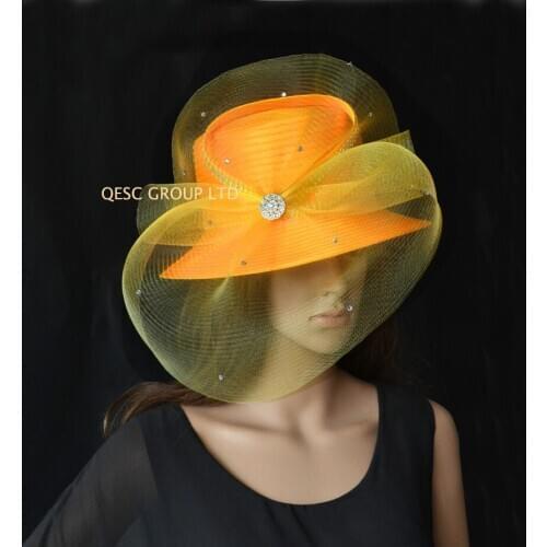 Wholesale NEW colour BIG Red Formal Dress Hats Kentucky Derby HAT FOR Church wedding womens hat. FREE SHIPPING