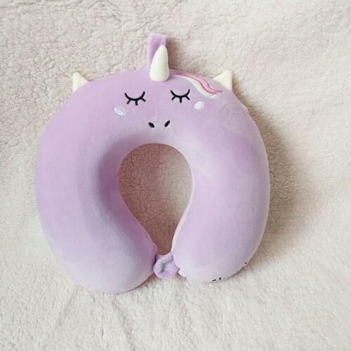 New Arrival Unicorn Neck Rest Pillow Cartton Cute Unicorn U-Shaped Memory Foam Pillow Toy for Gift High Quality