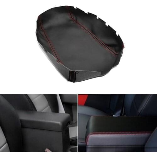 Car-styling Microfiber Leather Interior Center Control Lid Armrest Box Cover Trim For Dodge Nitro 2007 2008 2009 2010 2011