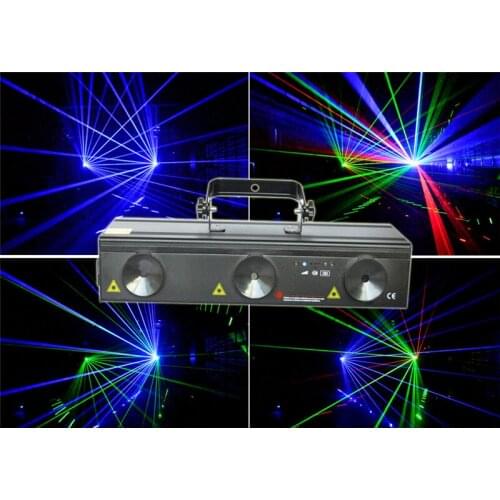 4units X9-RGB730 R650-150mW+G532-80mW+B445-500mW 730mw three eyes RGB laser party stage DJ bar club KTV disco studio lighting