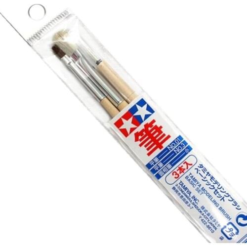 Tamiya 87066 Modeling Brush Basic Set (3Pcs/Set) Model Painting Brush Accessory DIY Tools