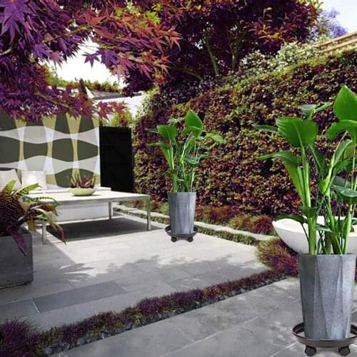 1pc Outdoor Planter Trolley Casters Rolling Vase Tray Plant Potted Tray Flower Pot Rack 27cm For Home Plants Pot Holding Rack