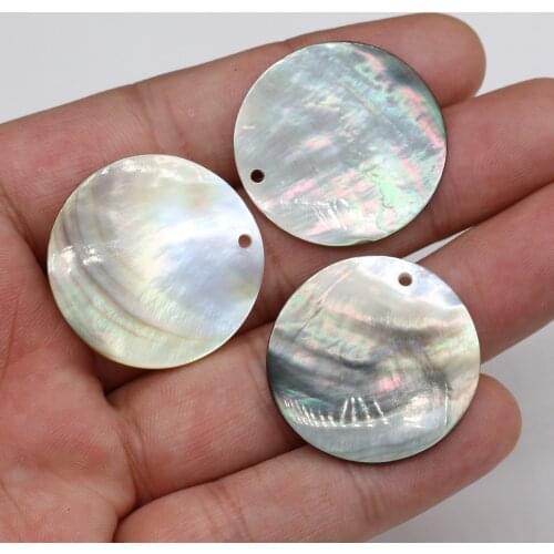 10pcs Charms Natural Black Shell Pendant Round Mother Shell Pendant for DIY Jewelry Necklace Making 15 20 25 30mm Size Pick