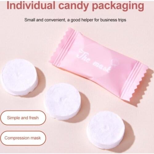 100PC Ultra-Thin Moisturizing Disposable Compression Facial Mask Cotton Facial Sheet Face Skin Care Wrapped Masks Paper DIY Tool