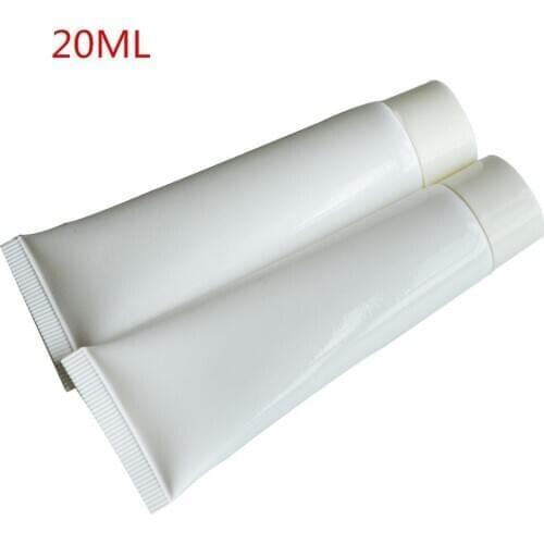 100Pcs/Pack White Plastic Soft Bottle Body Cream Facial Cosmetic Squeeze Empty Tube Traveling Portable Refillable Opaque Bottles
