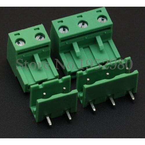 20 Set 7.62MM PCB Pluggable Terminal Block Connectors 2/3/4/5/6/7/8/9/10P Right Angle KF2EDG-7.62 Copper