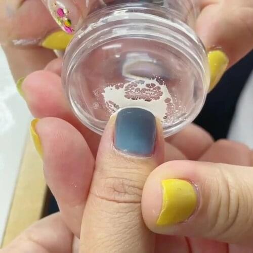 3.9cm Silicone Tnail silicone seal transparent seal head French printing ink filters transfer printing transfer printing tools