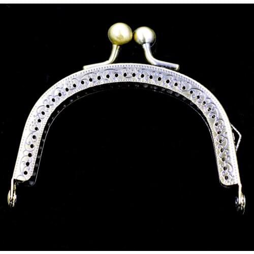 50PCS 8.5cm Purse Bag Frames Semicircle Metal Kiss Clasps Clutch Buckle Clips Handbag Handle DIY Luggage Hardware Accessories