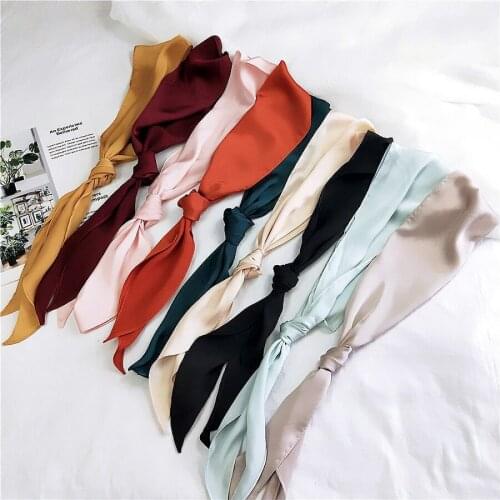 DHL 500pcs luxury brand bags SCARF womens silk scarf fashion lady square scarves soft solid color bandana
