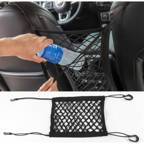 For Jeep Wrangler JL 2018 Up Car Seat Console Storage Net Bag Multifunction Holder