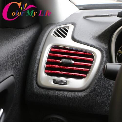 For KIA Sportage R Rio K2 K3 Ceed Cee'd Arens Rondo Soul Picanto Sorento Mohave 1M U Style DIY Car Air Outlet Vent Strip Trim
