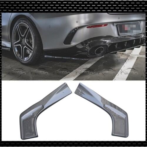 For Mercedes-Benz CLA Class W118 CLA45 2020UP Carbon Fiber Rear Bumper Side Splitters Aprons