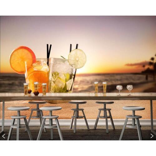 Papel de parede Drinks Citrus Highball glass Food photo 3d custom wallpaper murals for living room kitchen restaurant bar cafe