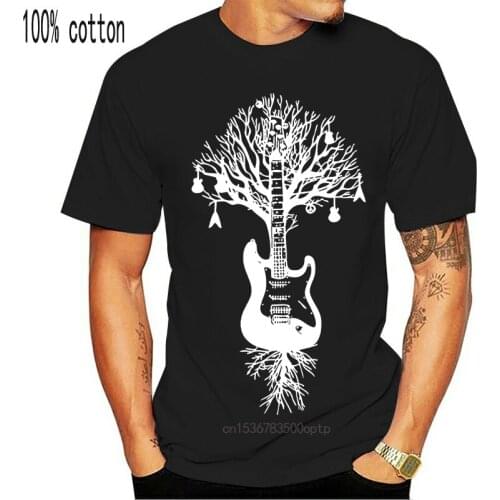 Guitar Tree T Shirt Electric Acoustic Strings Plectrum Birthday Gift Present For Youth Middle-Age Old Age Tee Shirt