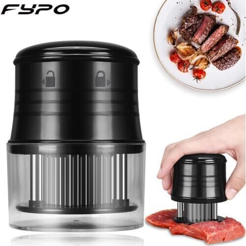 Fypo Meat Tenderizer Ultra Sharp Needle Stainless Steel Blades Kitchen Tool for Steak Pork Beef Fish Tenderness Cookware
