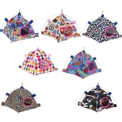 Bird Bed Parrot Sleeping Tent Hut Hanging Hammock Pet Hangable Cockatiel
