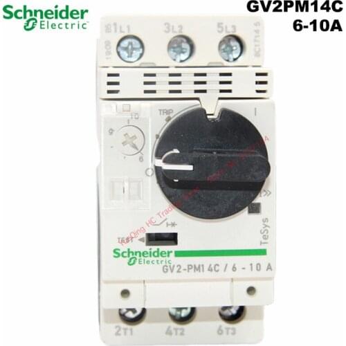 Schneider Electric GV2PM14C 6-10A motor thermal magnetic circuit breaker knob 3P protection switch setting current range