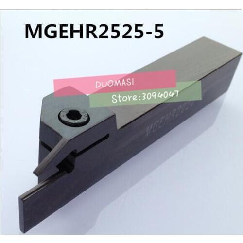 MGEHR2525-5 External Grooving CNC Lathe Tool Holder, 5.0mm Width MGEHR/L Grooving&Parting Cutting Tool Holder for MGMN500 Insert