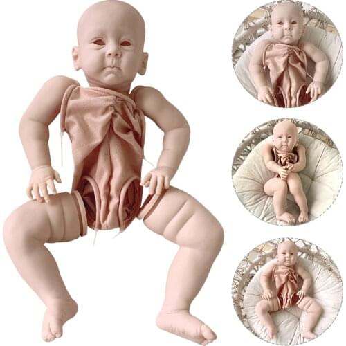 23inch Reborn Doll Kit Nurturing Play Toddler Popular Huxley Baby Soft Silicone DIY Unpainted Toys Unfinished Birthday Gift